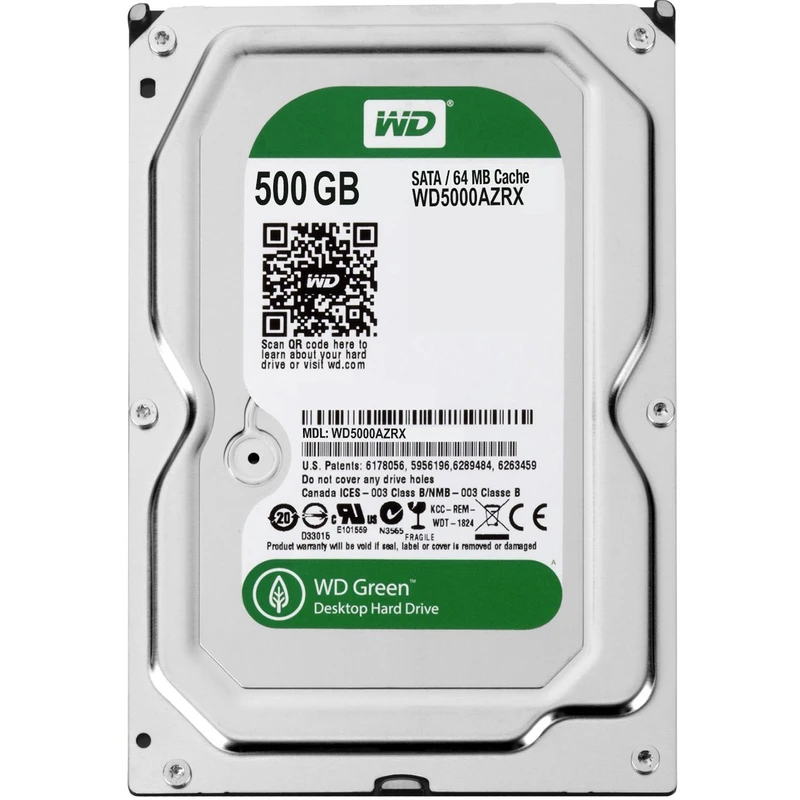 هارددیسک اینترنال وسترن دیجیتال سری سبز مدل WD5000AZRX ظرفیت 500 گیگابایت (استوک)